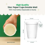 12oz | Double Wall Paper Coffee Cup | 90mm | 500 pcs - Image 4