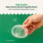 90mm | Bear Lid for Plastic Cups | NO FACE | 1000 pcs - Image 4