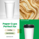 16oz | Double Wall Paper Coffee Cup | 90mm | 500 pcs - Image 7