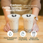Cup Sealing Film for Bubble Tea | Cartoon Faces | Plastic Sealer Film Roll for Boba Cups | 2000 pcs - Image 3