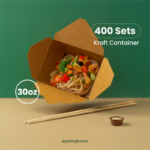 30oz | Paper Kraft | #1 Food Containers | 400 cps