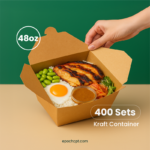 48oz | Paper Kraft | #8 Food Containers | 400 cps