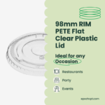 98mm | PETE Ultra Clear Flat Lid with Die-Cut Hole | for PET Cups | 1000 pcs - Image 6